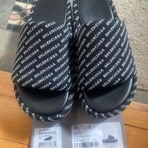 Balenciaga Jacquard Rise Slide
